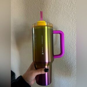 Starbucks Stanley purple and gold
